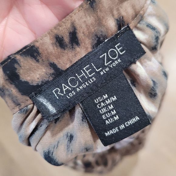 Rachel Zoe Leopard Print Long Sleeve Top Size M - Picture 4 of 5